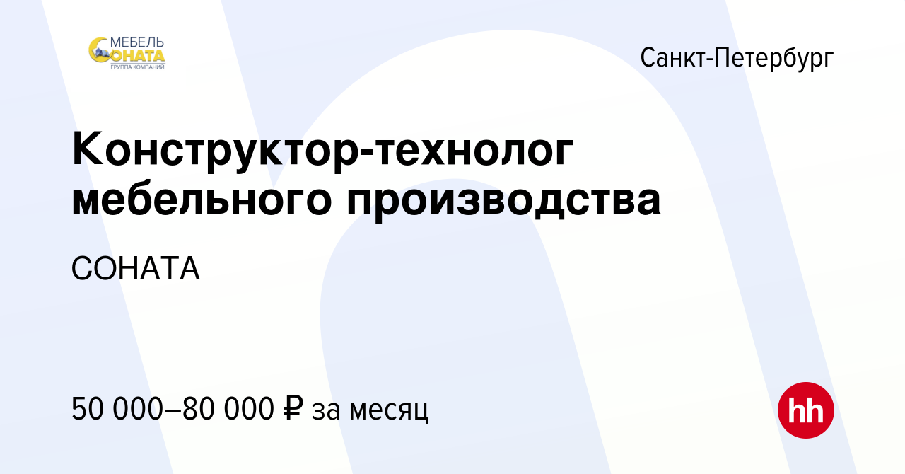 Работа конструктор мебельного производства