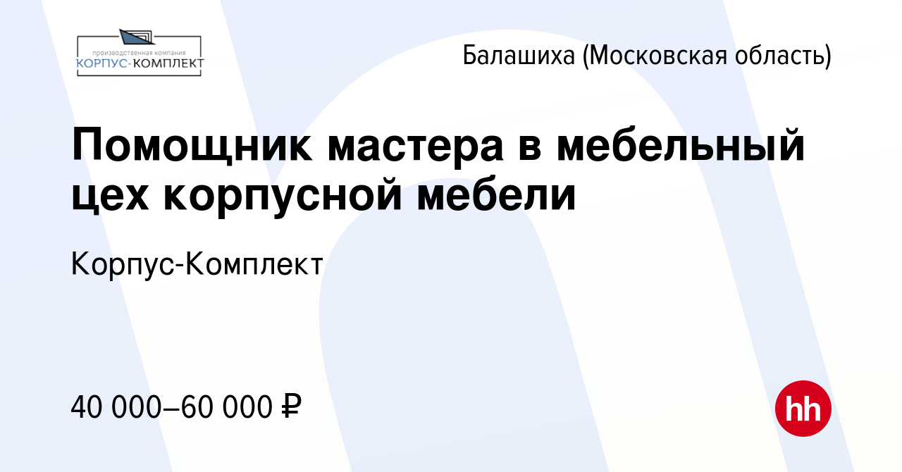 Вакансии помощника по сборке мебели