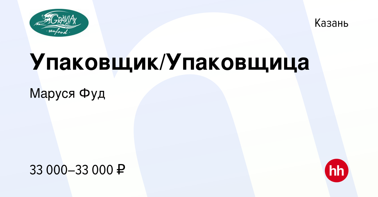 Вакансия Упаковщик/Упаковщица в Казани, работа в компании Маруся Фуд  (вакансия в архиве c 3 июля 2022)