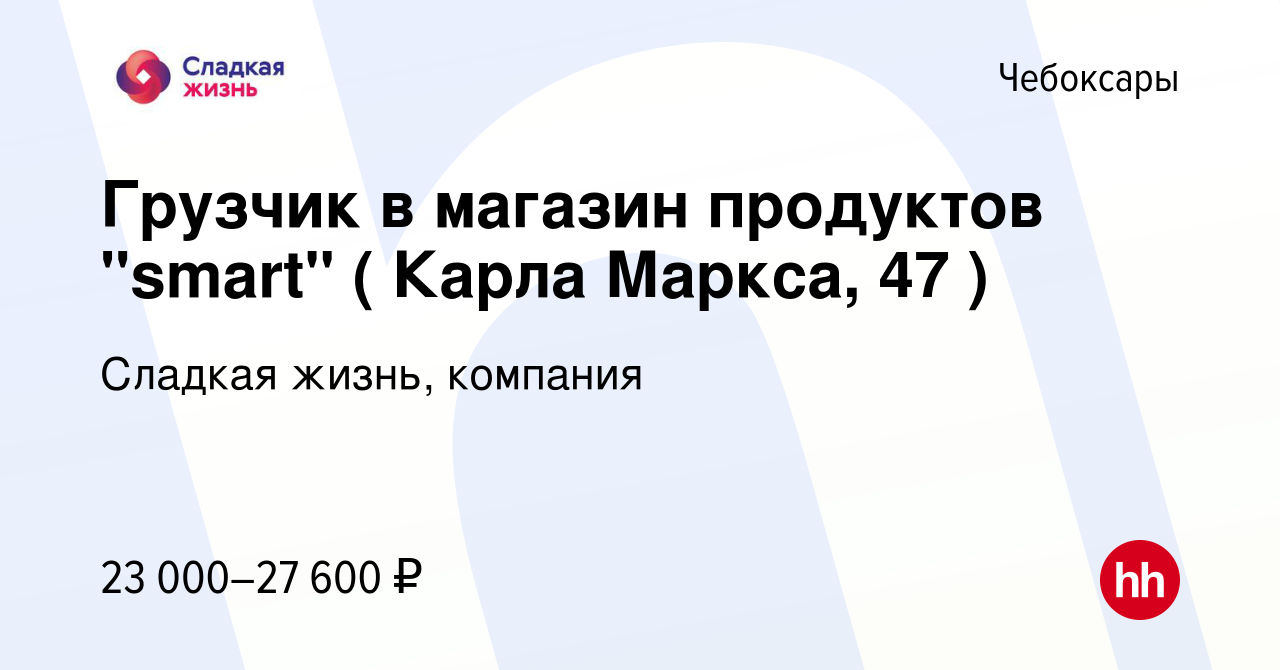 Вакансия Грузчик в магазин продуктов 