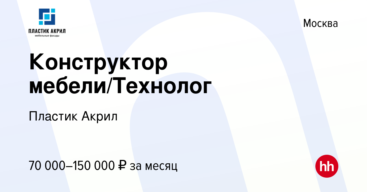 Пластик для мебельного производства