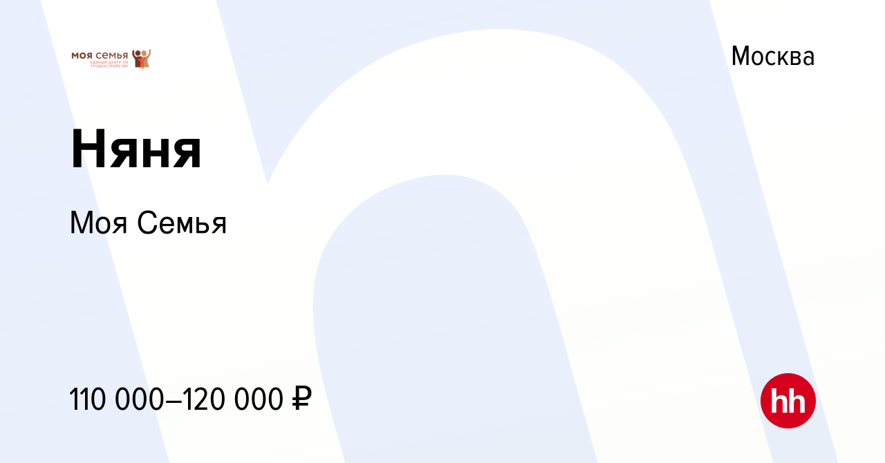 Вакансия Няня в Москве, работа в компании Моя Семья (вакансия в архиве c 2  ноября 2022)