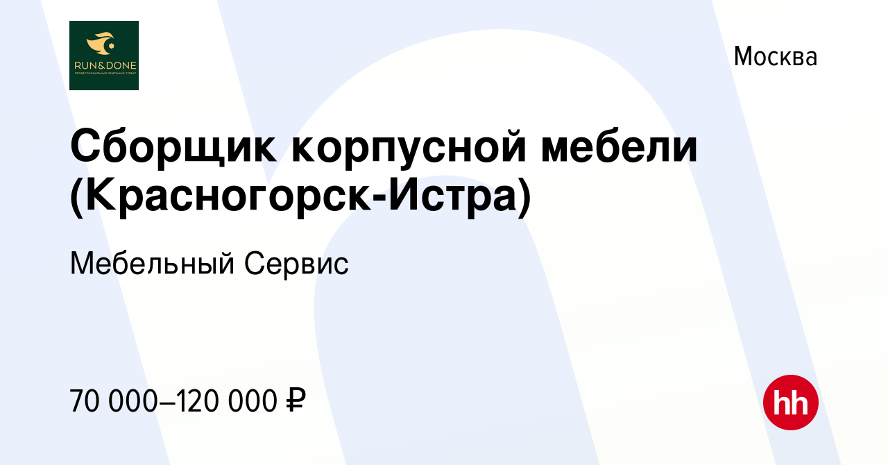 Сборка мебели в красногорске