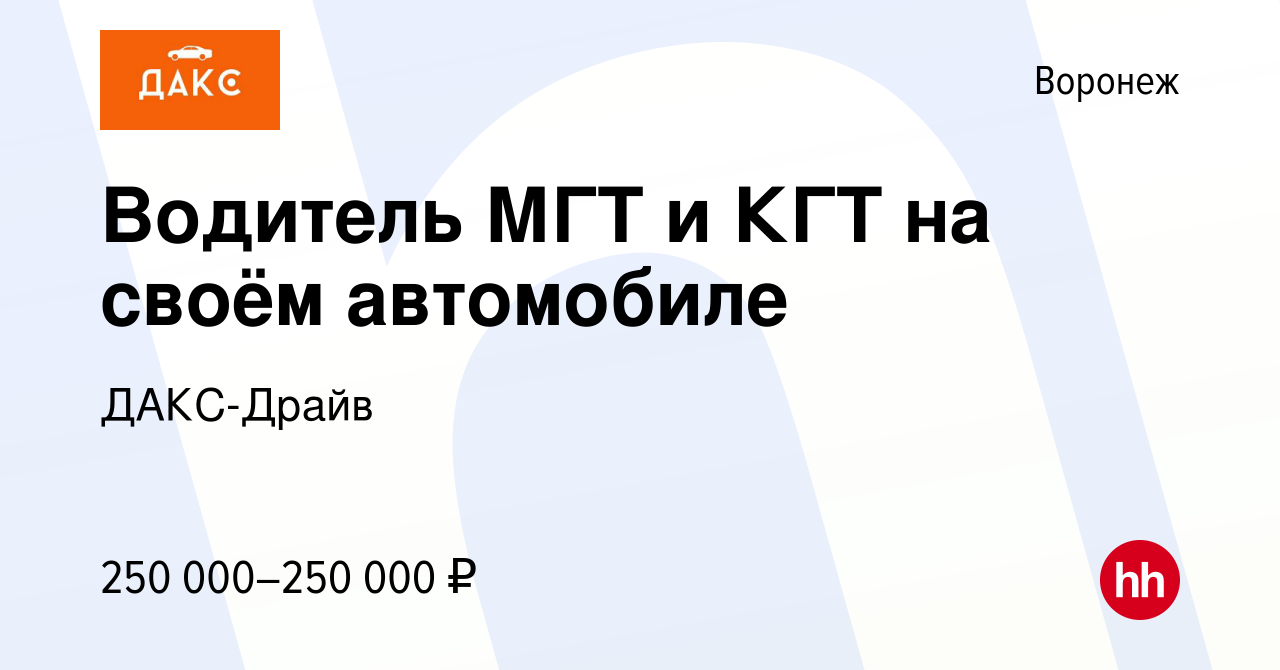 Вакансия Водитель МГТ и КГТ на своём автомобиле в Воронеже, работа в  компании ДАКС-Драйв (вакансия в архиве c 1 декабря 2022)