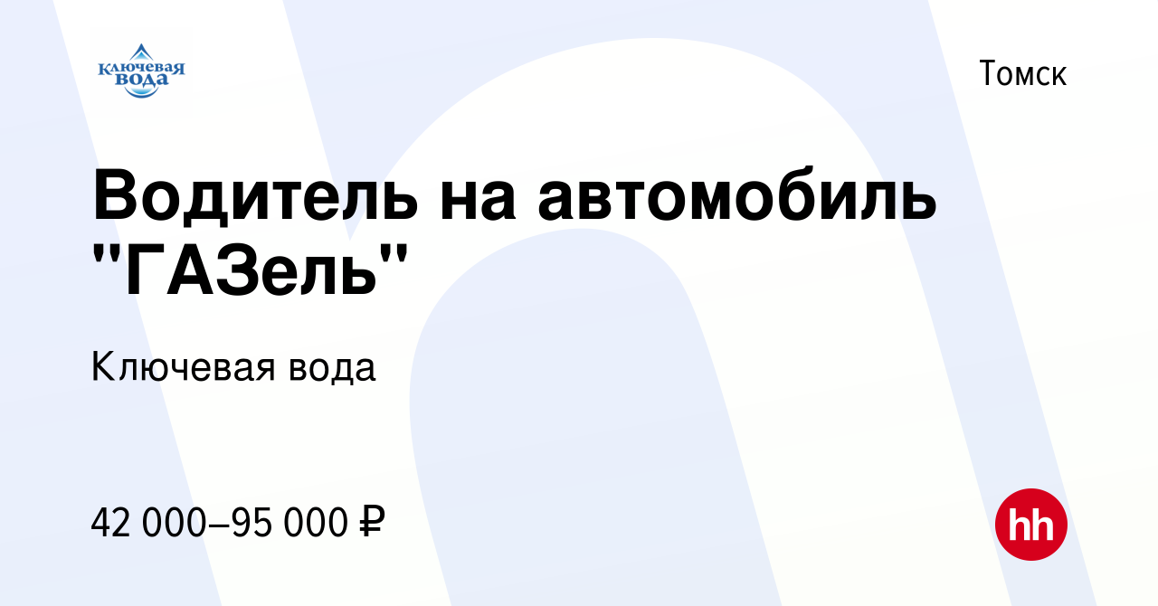 Вакансия Водитель на автомобиль 