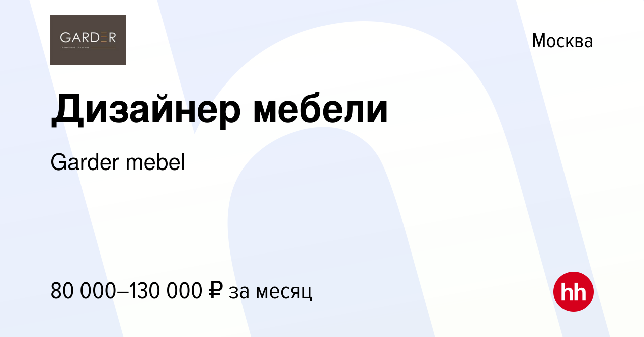 Дизайнер корпусной мебели резюме