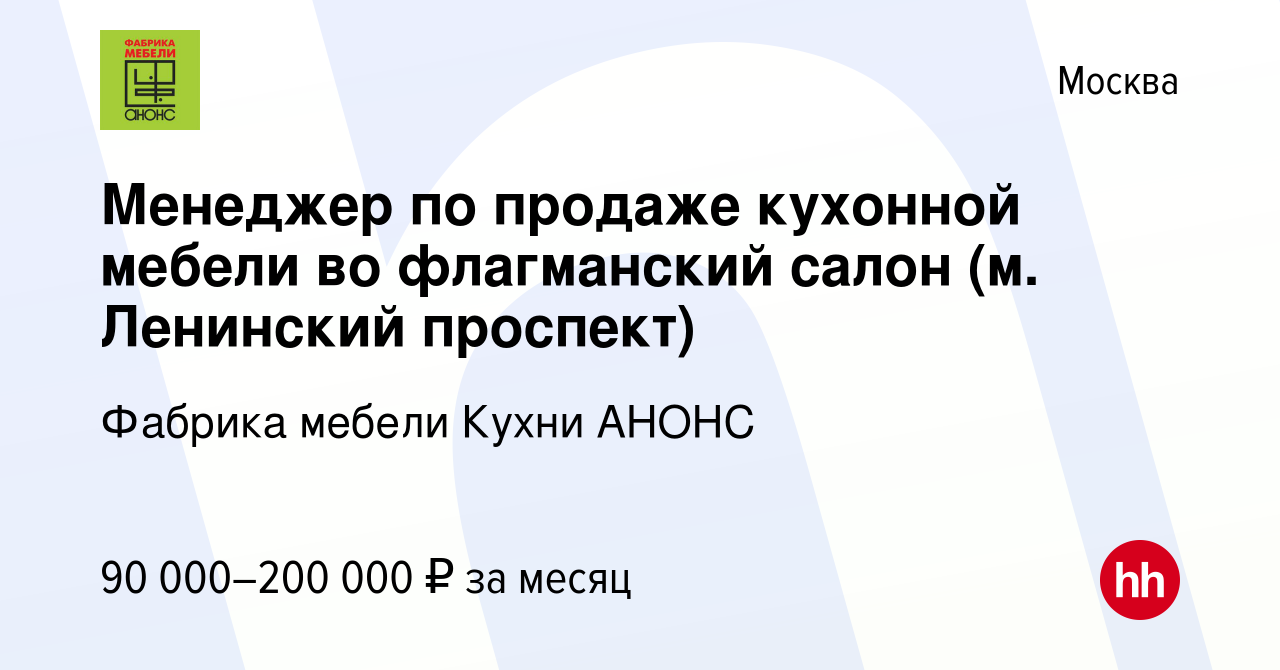 Салоны мебели на ленинском проспекте