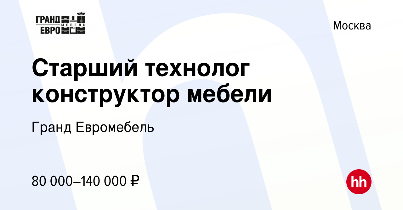 Конструктор технолог по мебели