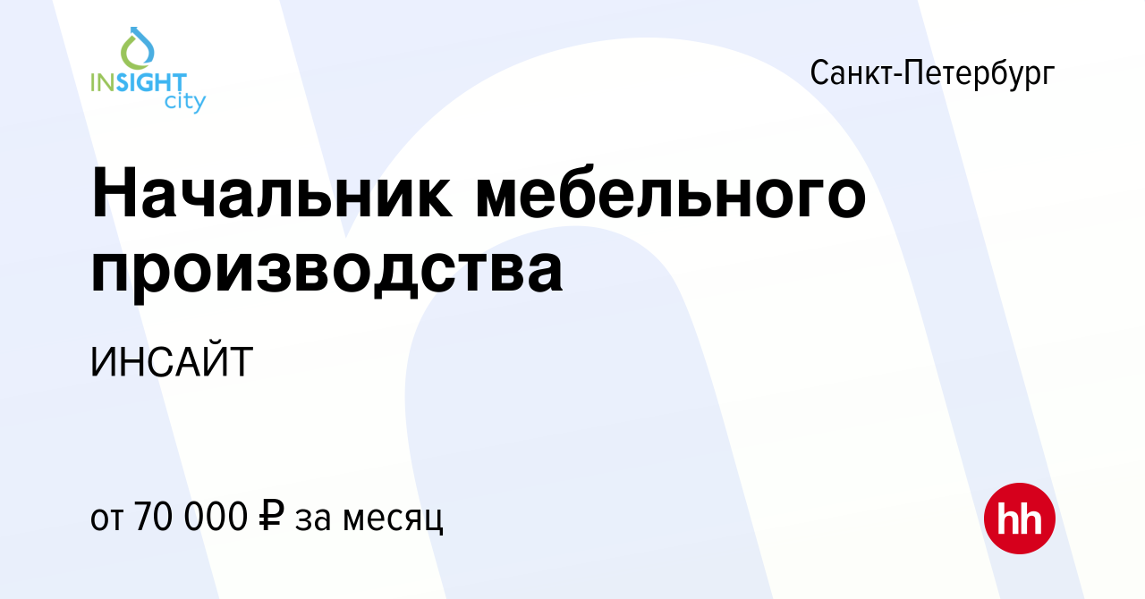 Зарплата начальника мебельного производства