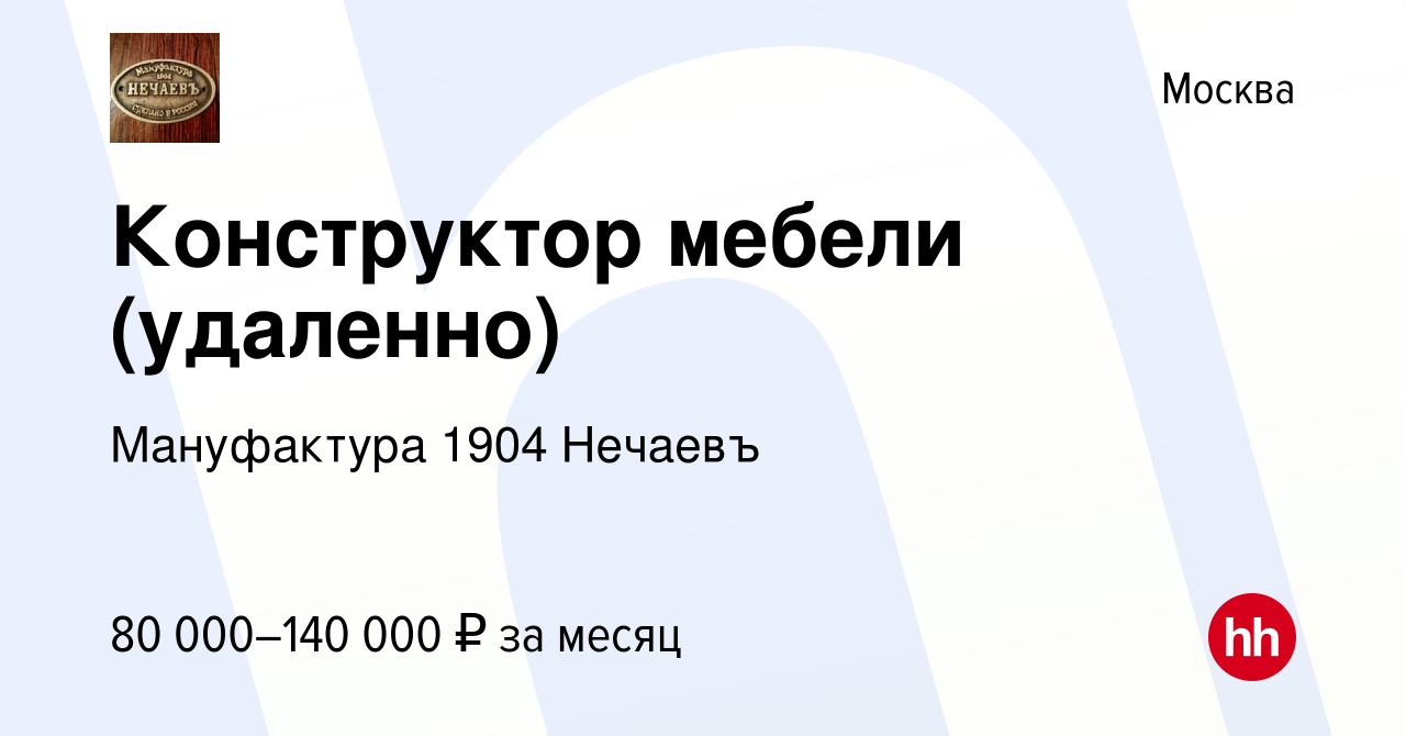 Удаленная работа проектировщик мебели