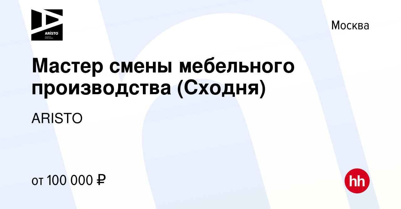 Мебельное производство в сходне