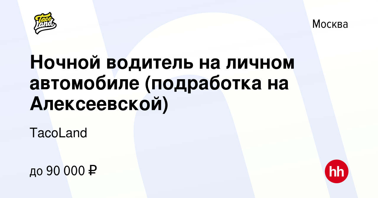 Подработка на личном автомобиле