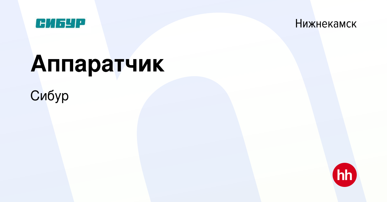 Вакансия Аппаратчик в Нижнекамске, работа в компании Сибур (вакансия в  архиве c 9 сентября 2023)