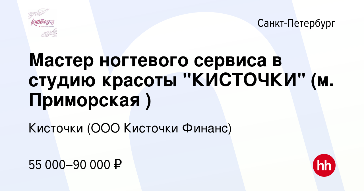 Вакансия Мастер ногтевого сервиса в студию красоты 