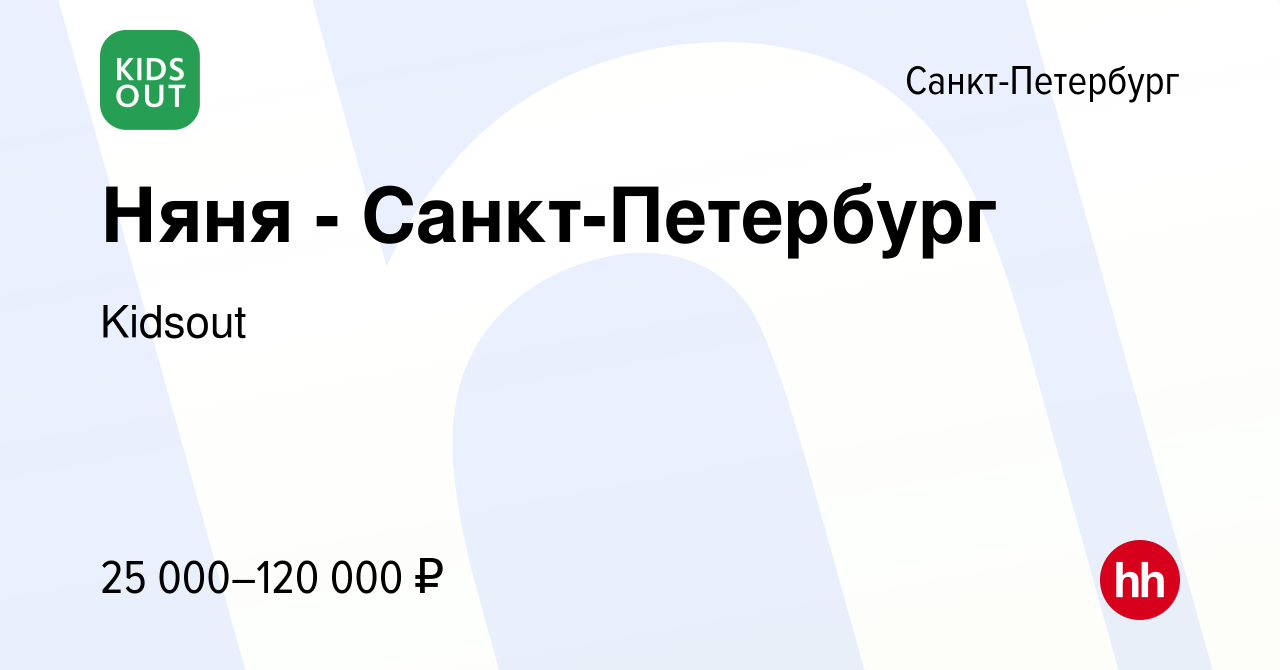 Вакансия Няня - Санкт-Петербург в Санкт-Петербурге, работа в компании  Kidsout (вакансия в архиве c 30 сентября 2023)