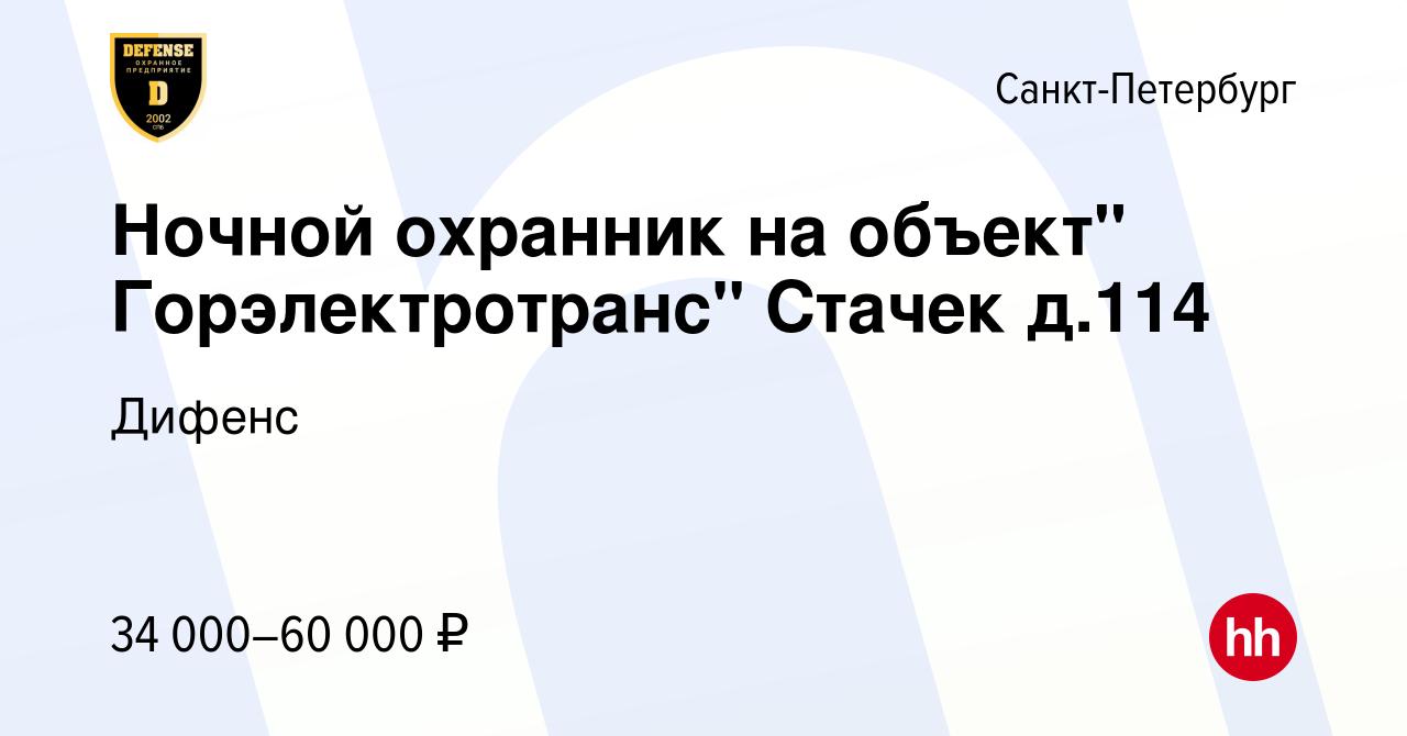 Вакансия Ночной охранник на объект