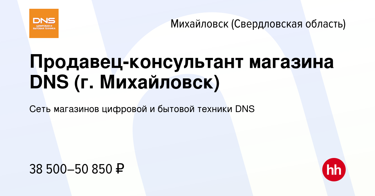 Вакансия Продавец-консультант магазина DNS (г. Михайловск) в Михайловске,  работа в компании Сеть магазинов цифровой и бытовой техники DNS (вакансия в  архиве c 3 декабря 2023)