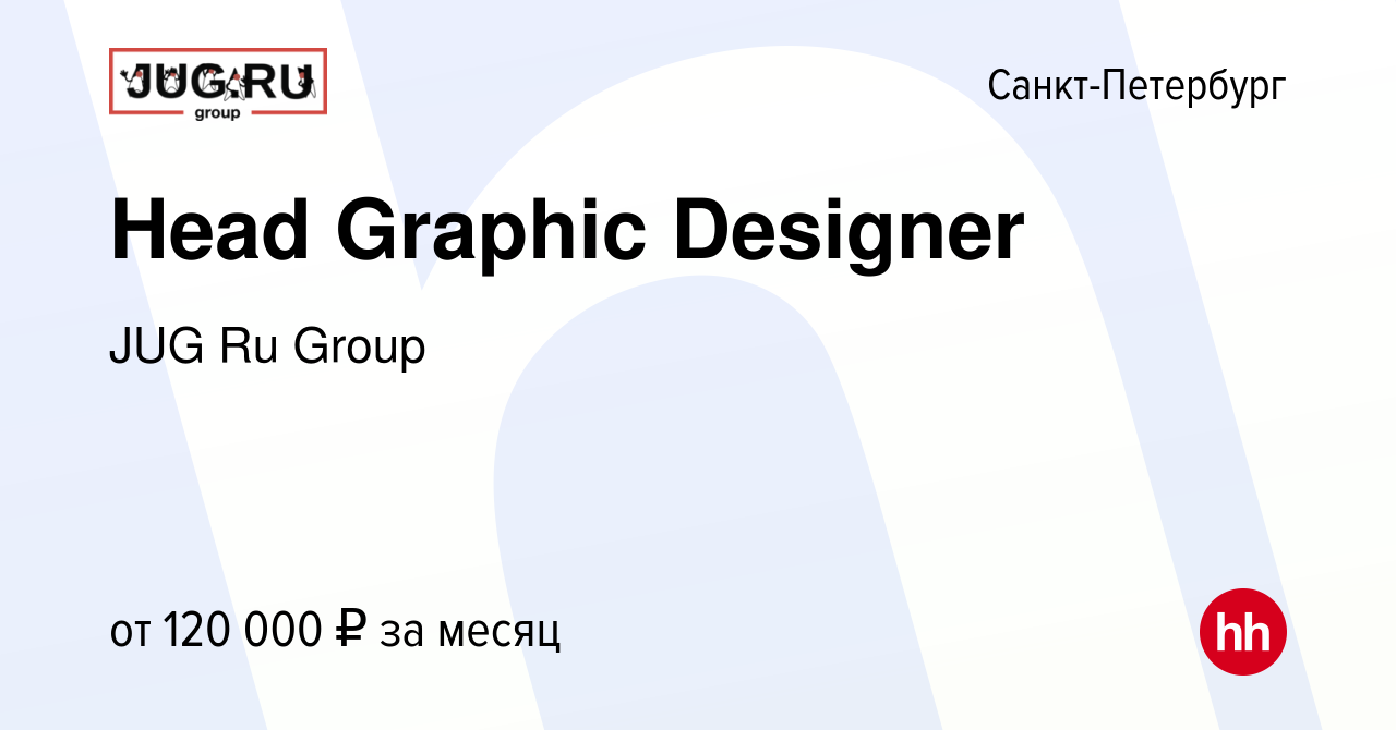 Вакансия Head Graphic Designer в Санкт-Петербурге, работа в компании JUG Ru  Group (вакансия в архиве c 14 января 2024)