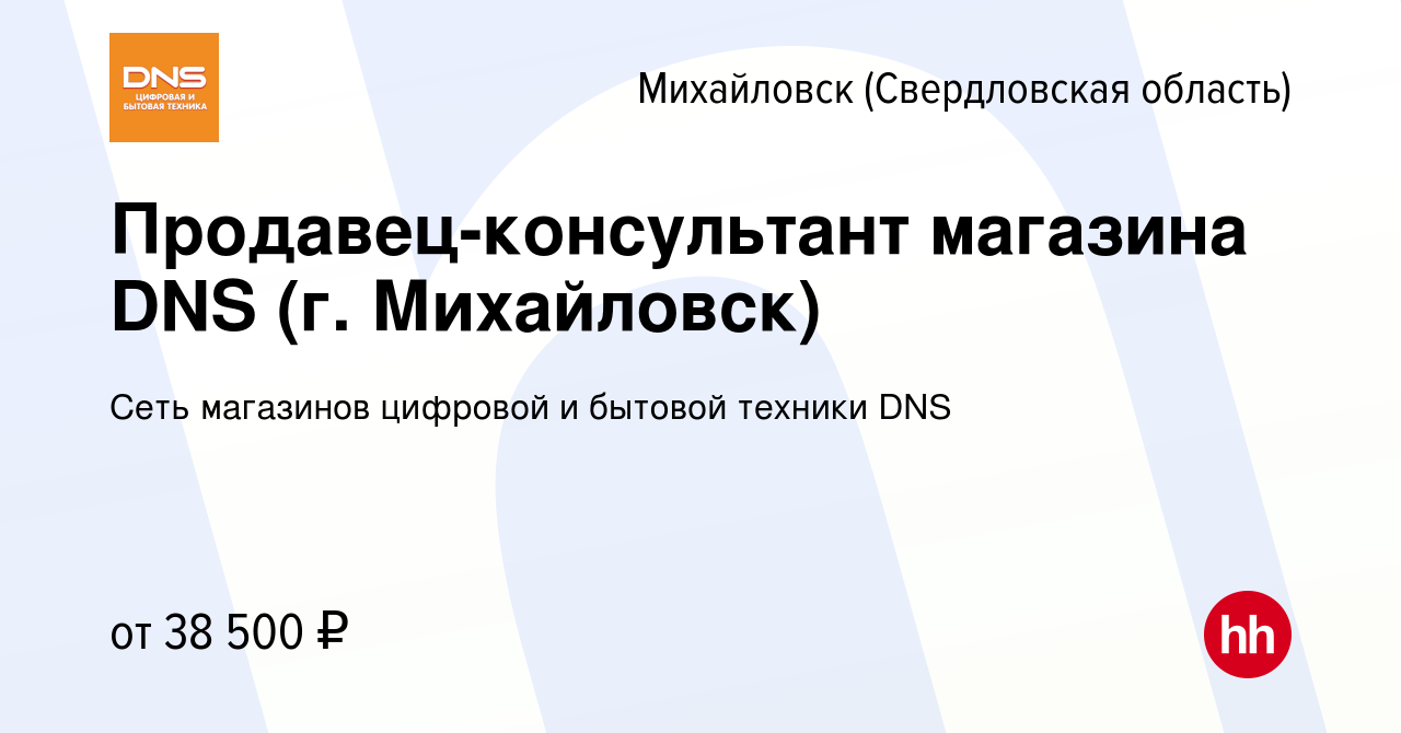 Вакансия Продавец-консультант магазина DNS (г. Михайловск) в Михайловске,  работа в компании Сеть магазинов цифровой и бытовой техники DNS (вакансия в  архиве c 26 января 2024)