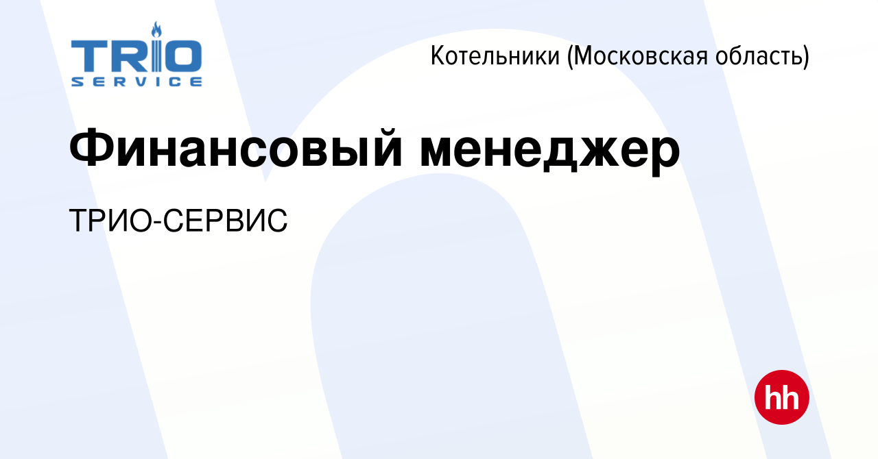 Вакансия Финансовый менеджер в Котельниках, работа в компании Трио-сервис  (вакансия в архиве c 22 марта 2024)