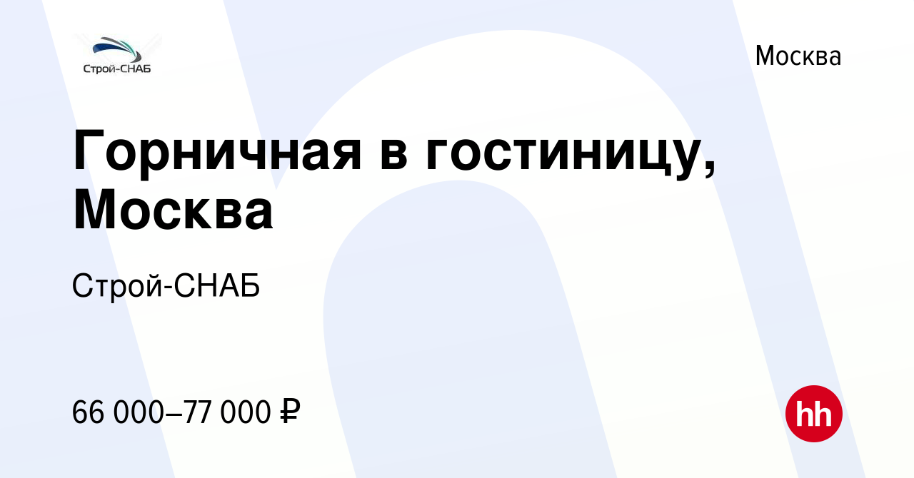 Вакансия Горничная в гостиницу, Москва в Москве, работа в компании  Строй-СНАБ (вакансия в архиве c 24 марта 2024)