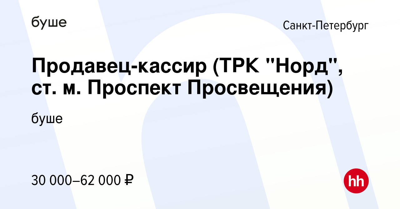 Вакансия Продавец-кассир (ТРК 